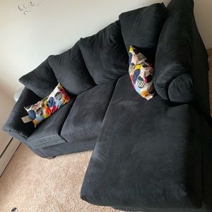 Black sectional couch